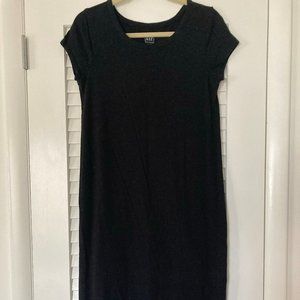 Gap Short Sleeve Midi Tee Dress Black